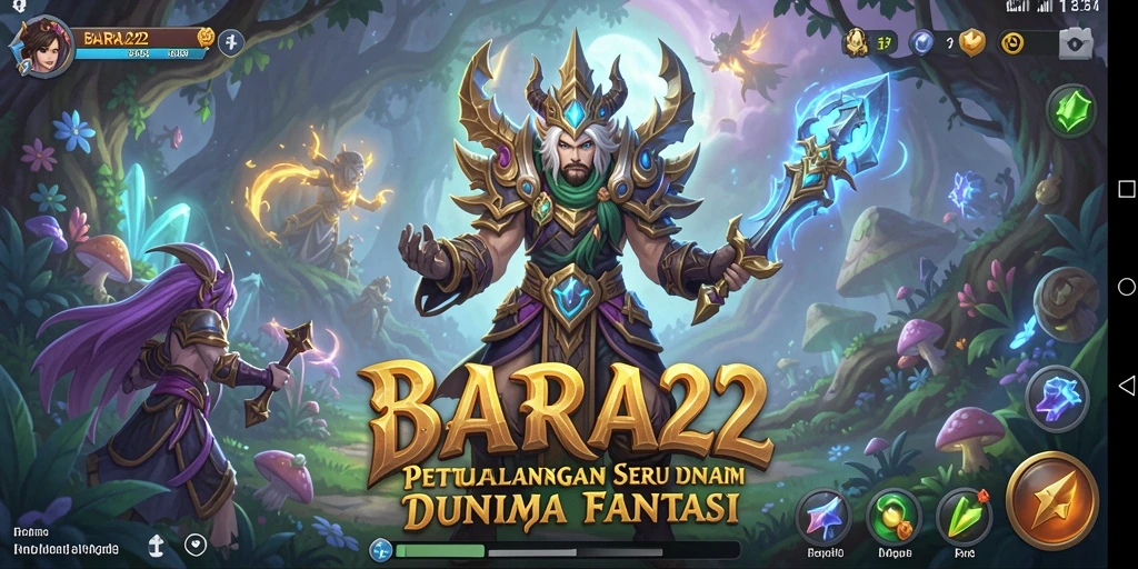Tangkapan layar utama menampilkan gameplay dinamis dalam BARA22.