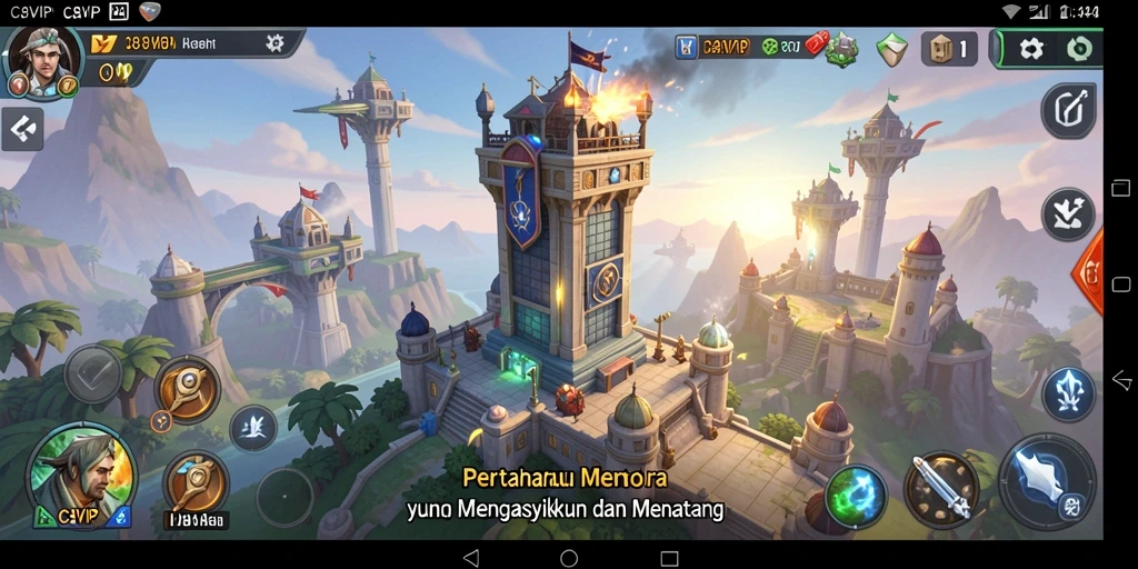 Gameplay C8VIP Tower Defense yang penuh aksi dan strategi.