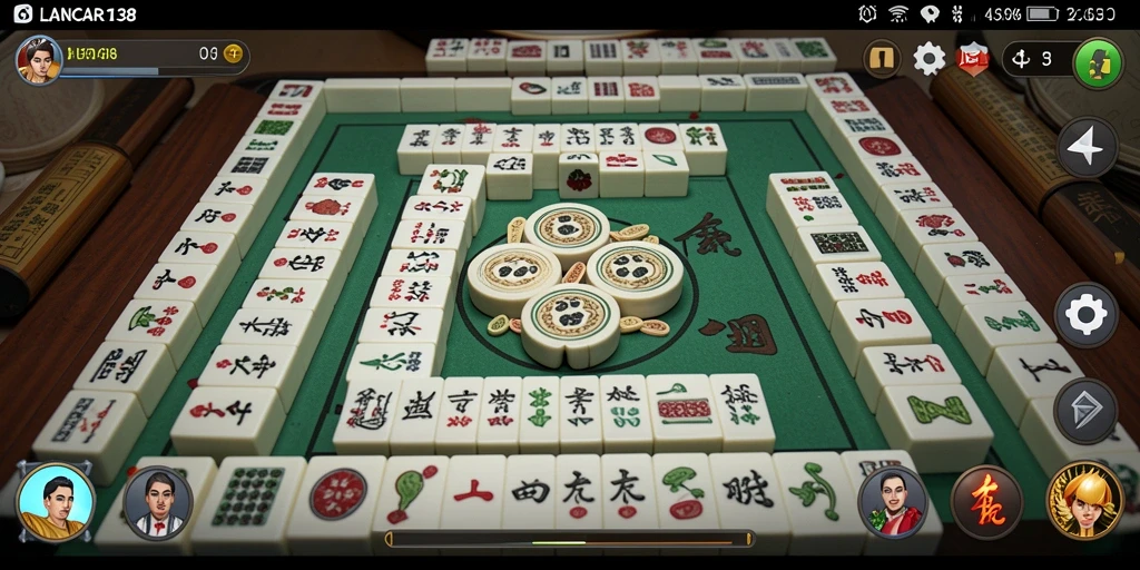 Tampilan gameplay menarik dari LANCAR138 dengan suasana Mahjong.