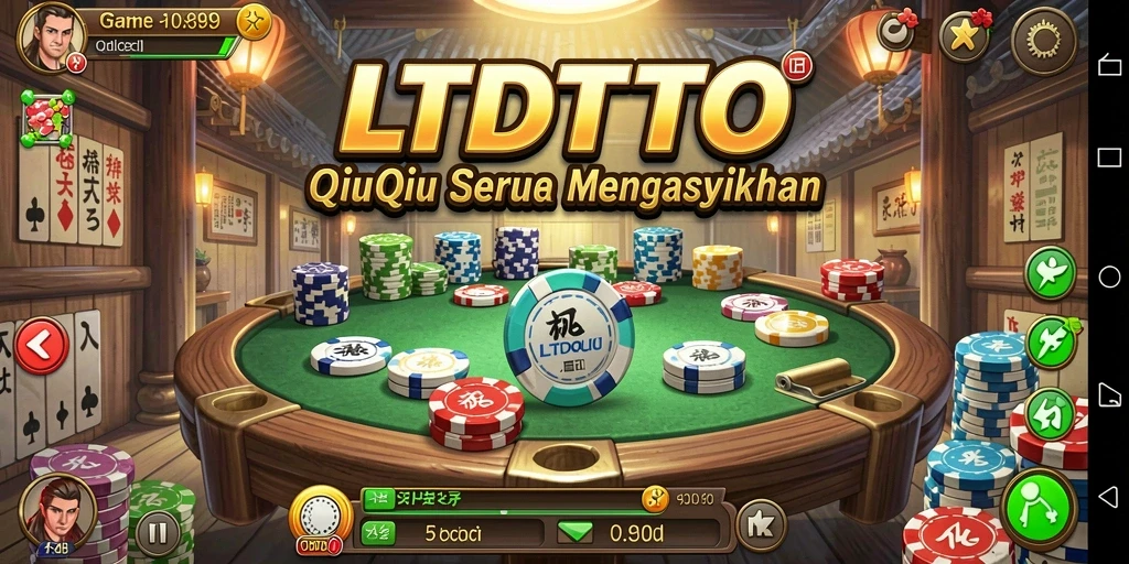 Screenshot LTDTOTO menampilkan gameplay seru dalam permainan QiuQiu.