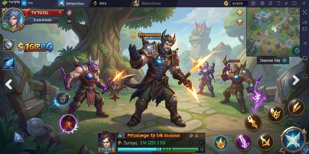 Tampilan gameplay TVTOTO yang epik dalam dunia MMORPG.