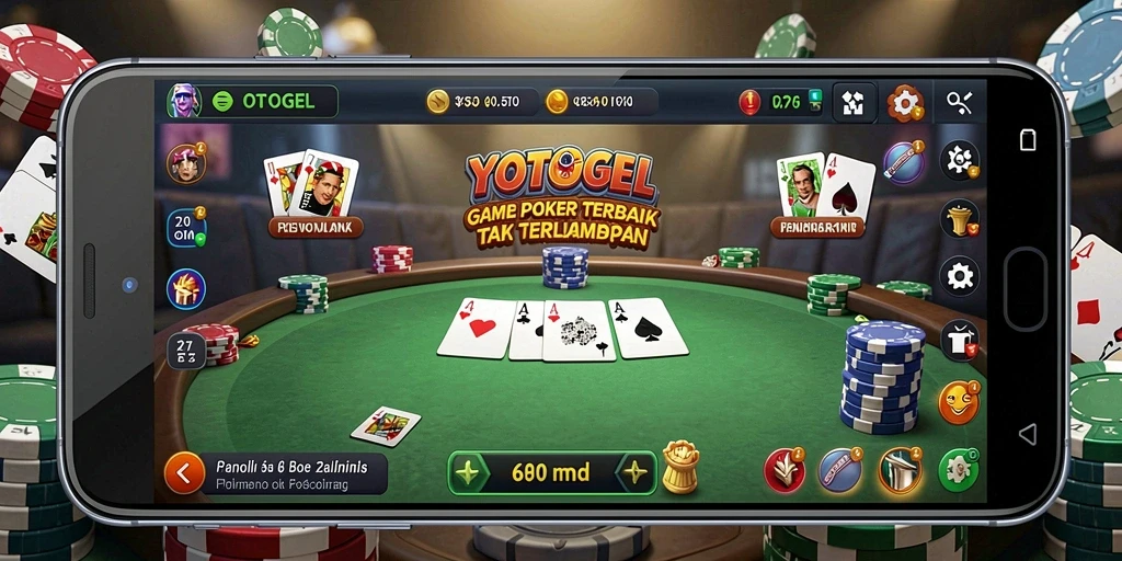 Tampilan screenshot YOTOGEL menampilkan gameplay poker yang menarik.